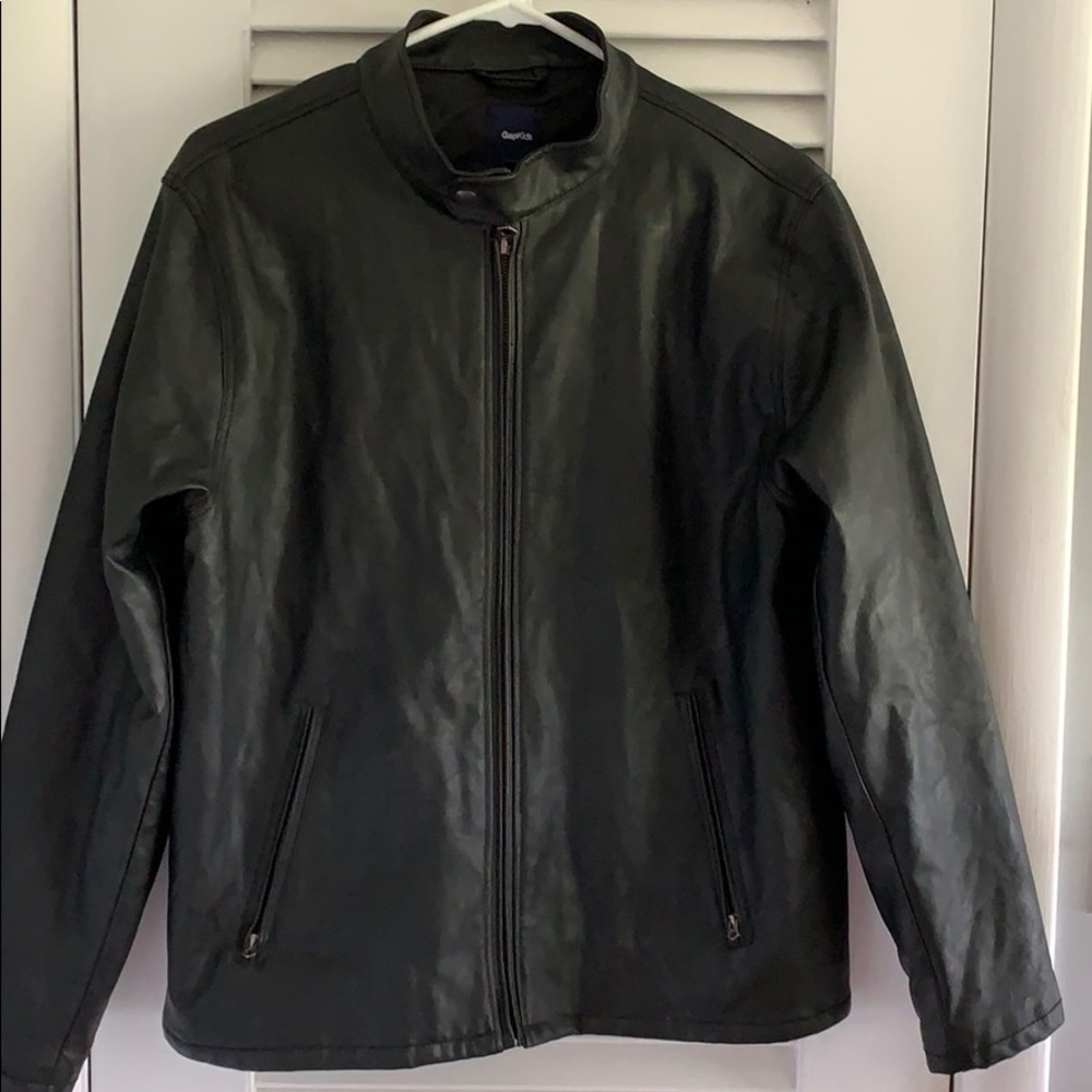 Awesome leather look boys  bomber jacket XXL-H